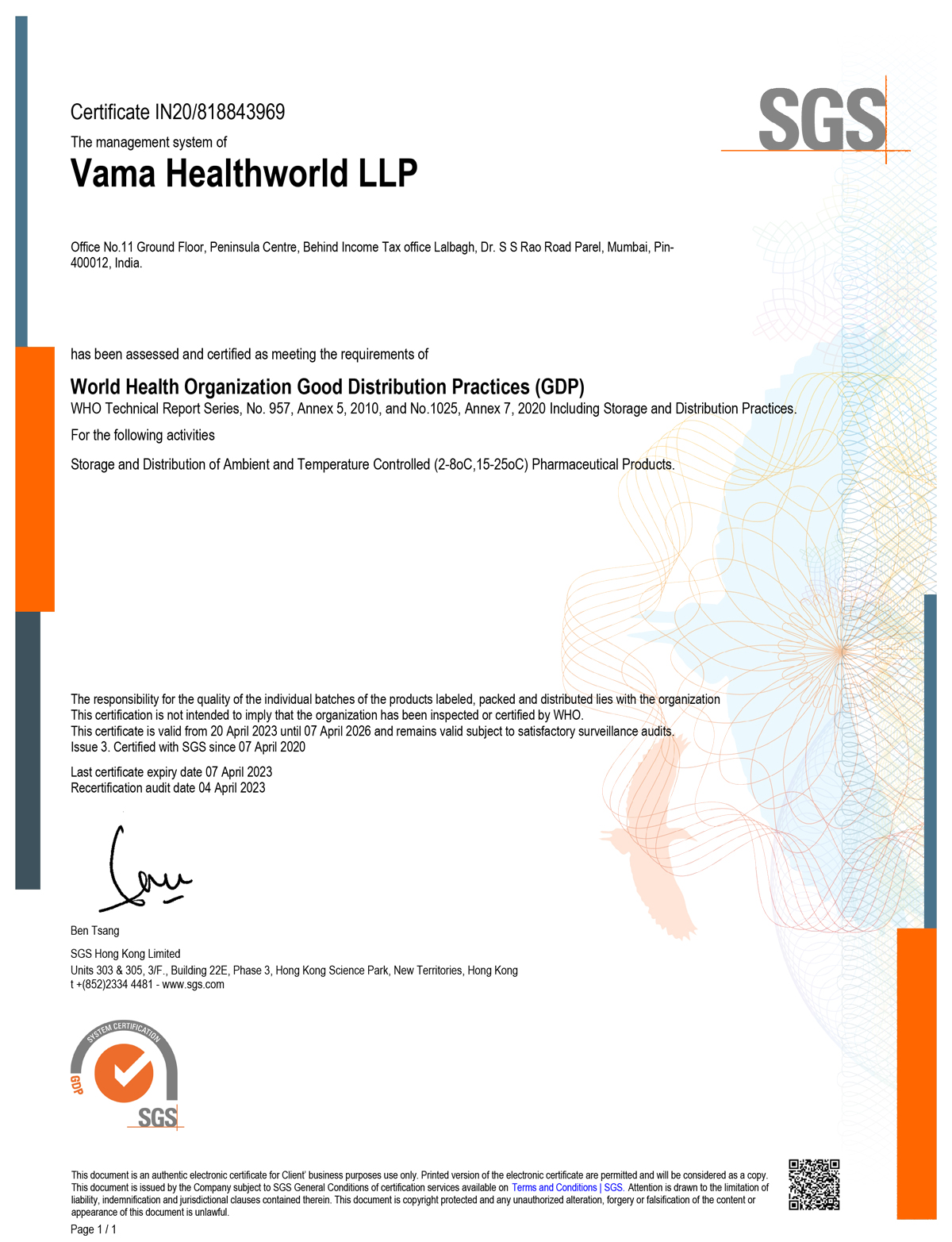 SGS-Certificate